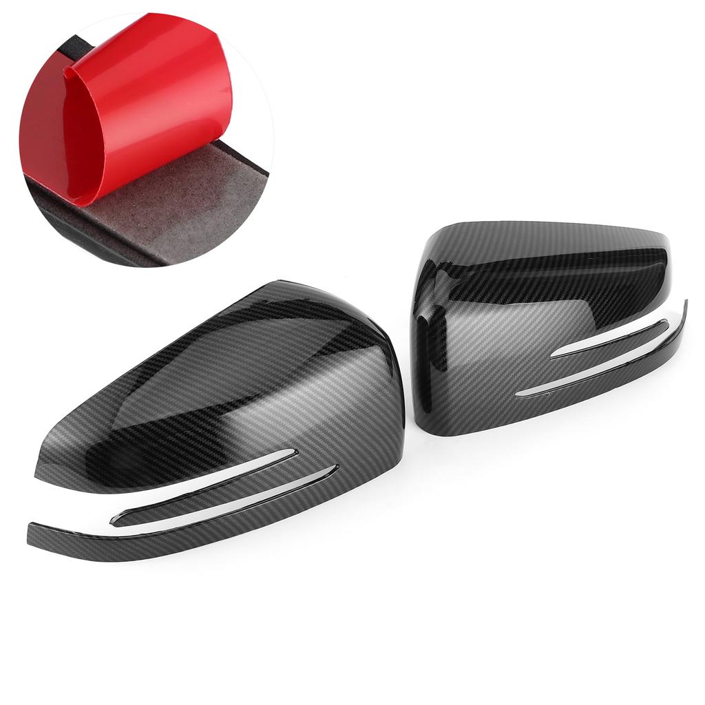 2pcs Side Rearview Mirror Cover Decorative Trim Cap Fit for Mercedes Benz A B C E CLS CLA GLA