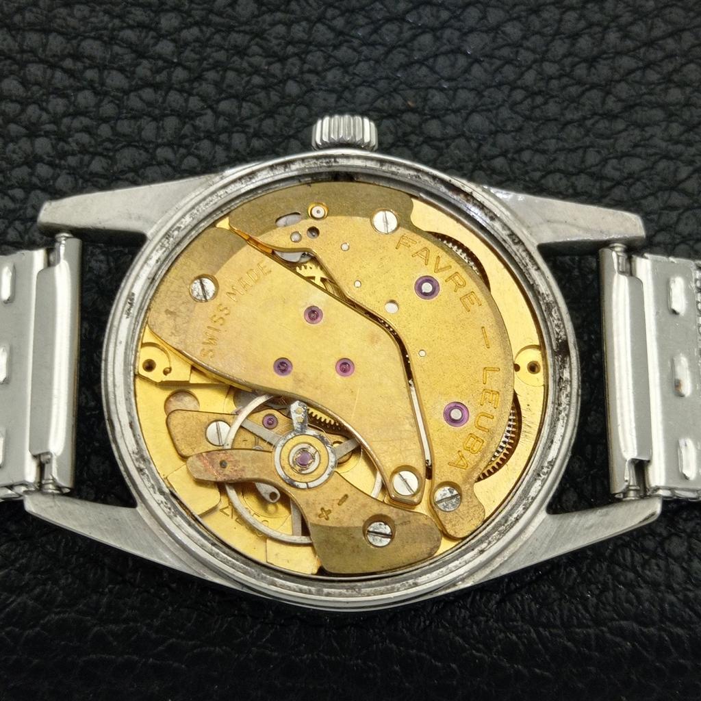HANDAUFZUG VINTAGE FAVRE LEUBA SEA KING 253 SCHWEIZER HERREN CREMEFARBENES UHRENGEHÄUSE a703730-1