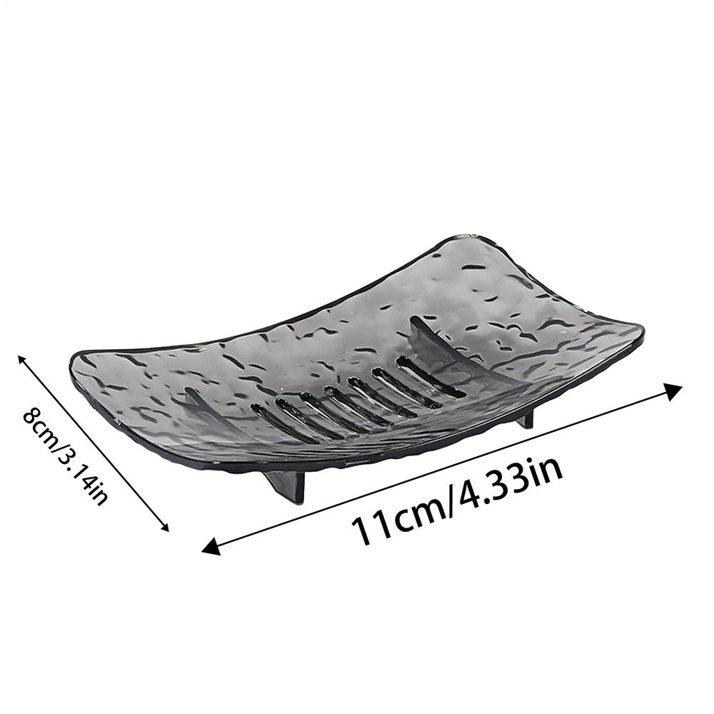 Glacier Pattern Soap Dish Drain Bathroom Soap Dish drainage soap tray, simple soap storage rack in home bathroom