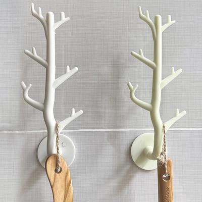 2 pezzi Gancio Ramo Nordico Giapponese Decorazione da Parete Portachiavi Organizzatore Portaoggetti Ganci Adesivi Appendiabiti Appendiabiti Ganci Decorativi per la Casa