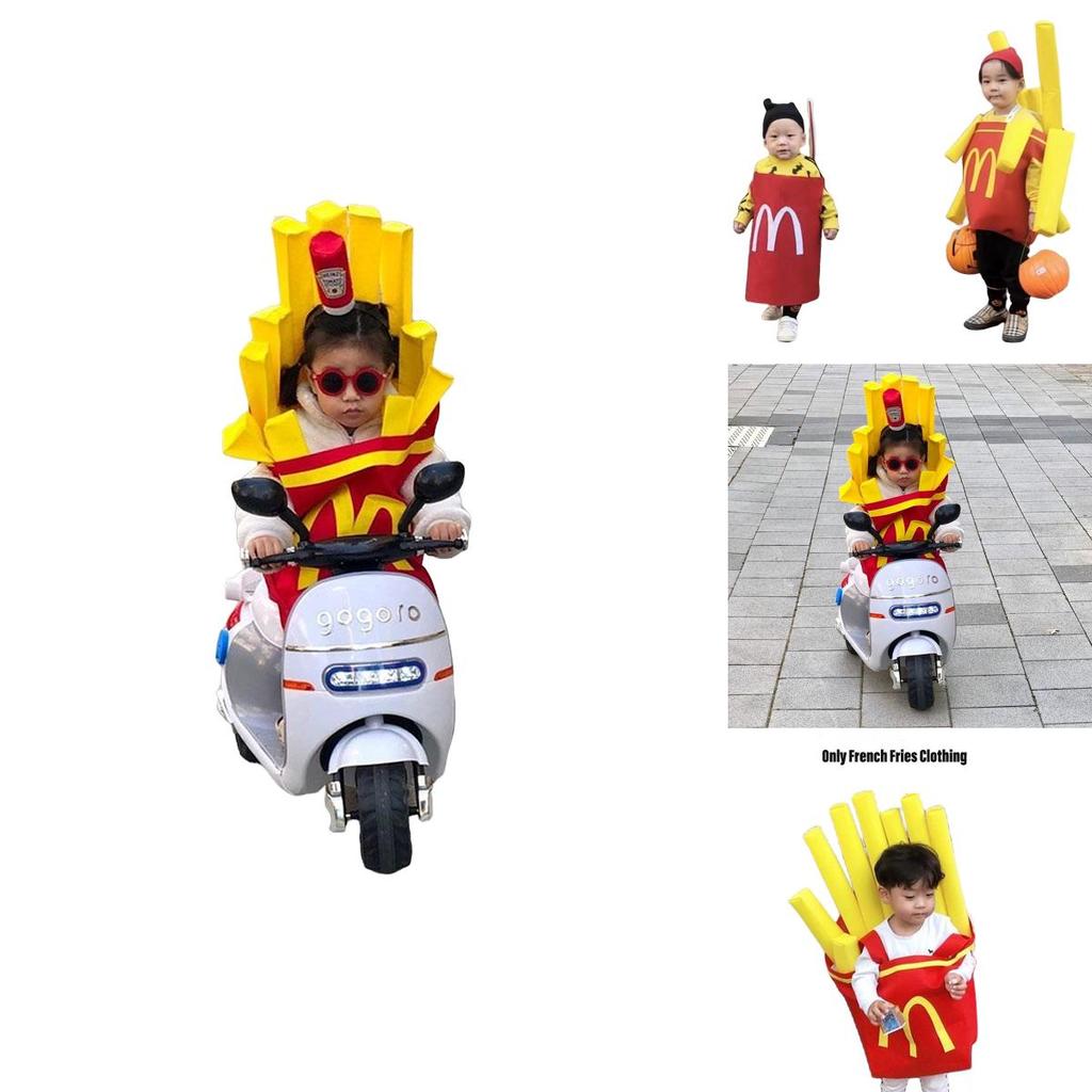 Buntes Pommes-Kostüm für Kinder, ideal für Weihnachten, Neujahr, Halloween, Kindertagspartys