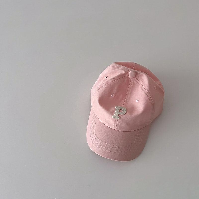 

Y2K Pink Baseball Cap for Children Korean Letter Hip Hop Peaked Hat for Boy Girl Summer Solid Color Cotton Soft Top Kids Sun Hat 47-53CM
