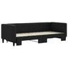 VidaXL Lit de jour avec lit gigogne noir 80x200 cm tissu 3196575
