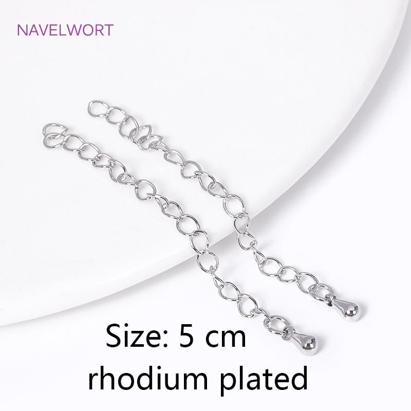 18K Gold Plated With Tag Extension Chain Brass Metal Extension Chains Connectors DIY Necklace Bracelet Jewelry Making Supplies
