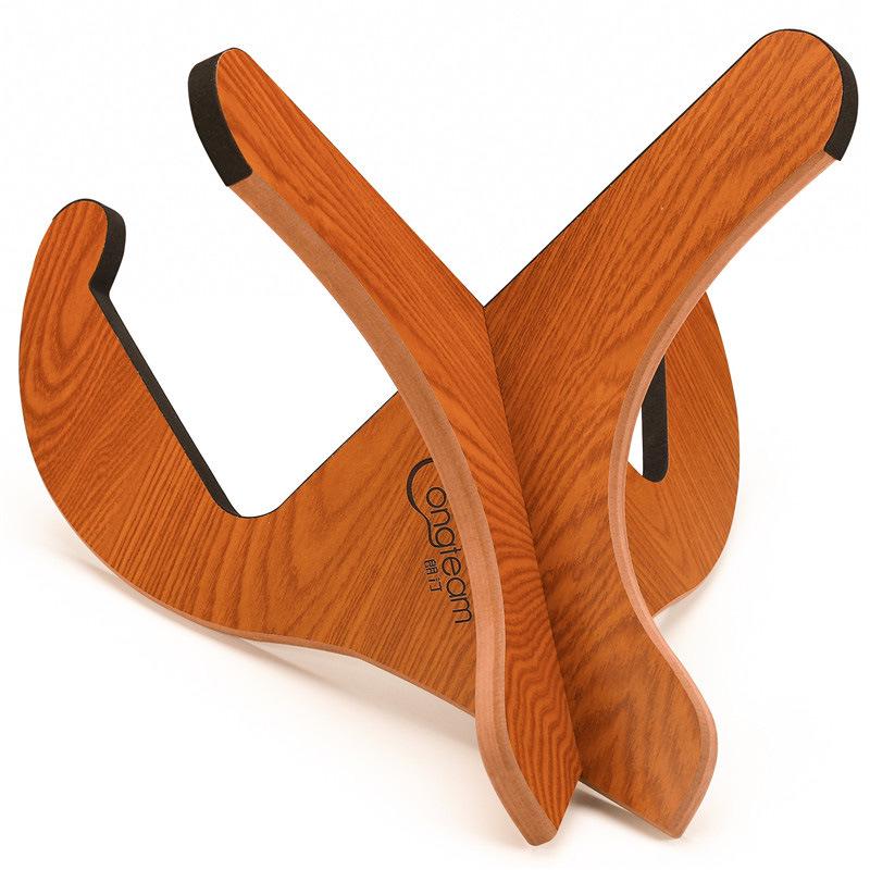 Hölzerner, abnehmbarer Gitarrenständer im Volkskunststil für Klassische Gitarren