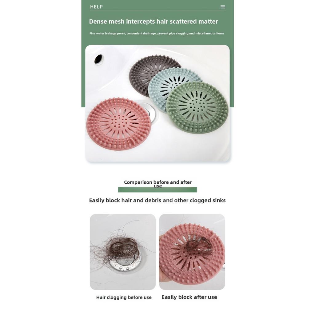 Ensemble de filtres à cheveux anti-colmatage - convient aux filtres d'évier dans les salles de bain et les cuisines de camping-car, facile à utiliser et à nettoyer, conception multicouche, ajustement plus serré