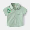 Boys' FROG Short-Sleeved Shirt Summer Children's Short Sleeve Shirt K-style Casual Children Lapel Half Sleeve Tops