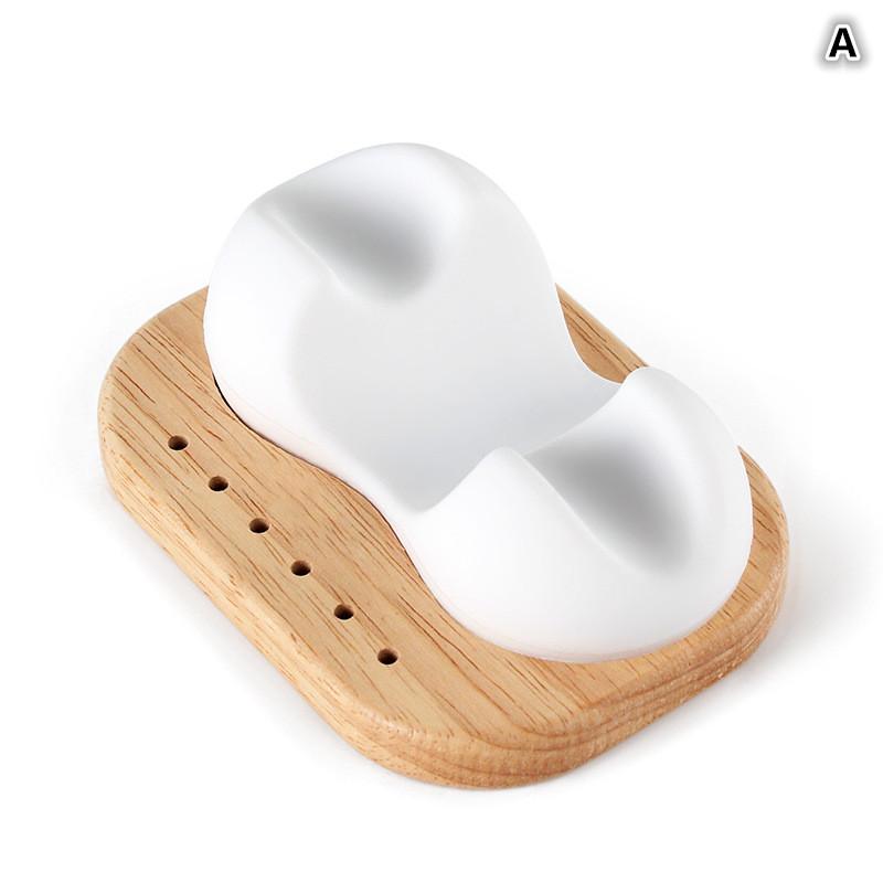 2 In 1 Nail Drill Holder Stand With 6 Holes Nail Drill Bits Wooden Storage Nail Polisher Pen Bracket For Salon And Home Use