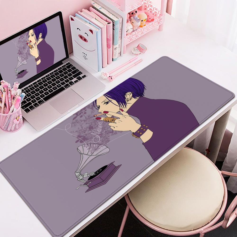 Gaming Mouse PadLarge Desk Mat Antislip Base Stitched Edges Red Sakura Anime Girl Print Keyboard Pad for Gamer Office Home
