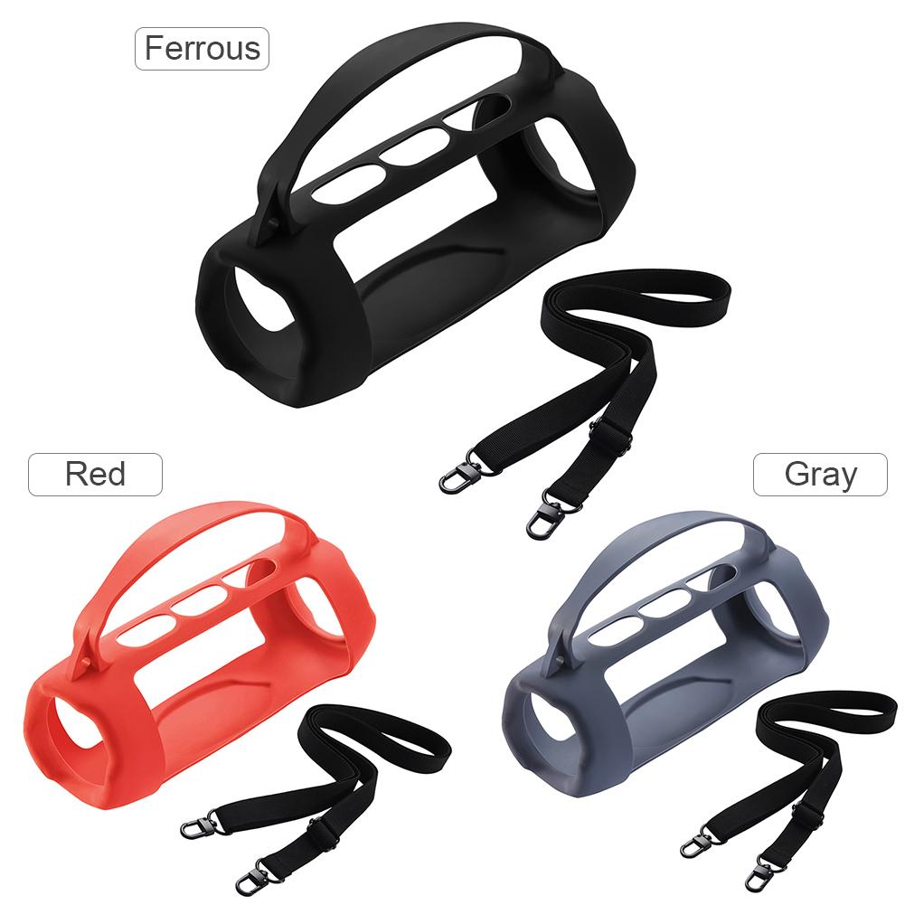 Silicone Cover Case Waterproof Protective Skin Case Shockproof with Shoulder Strap for JBL Charge 5 Wi-Fi & JBL Charge 5 Speaker