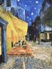 Sunny Town Gallery Inramad Målning: Van Goghs "Caféterrass på natten" (Inramad, med snöre och krok) (F4 (Rammått: 42 x 34 cm))