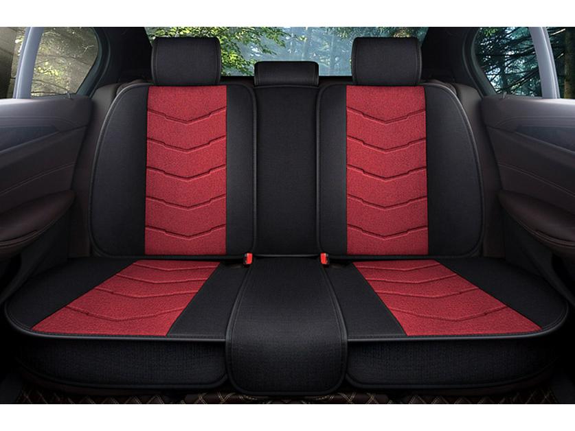 Full Coverage Linen Cartoon Panda Car Seat Cushion - Universal Fit, 2020