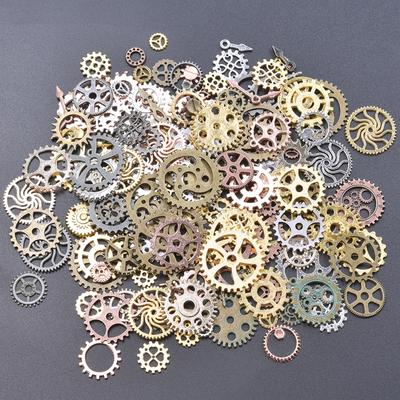 Mehrfarbige Runde Metall Zahnrad Rad Anhänger Für Schmuckherstellung Zubehör Steampunk Vintage Anhänger DIY Halskette Ohrringe Armbänder