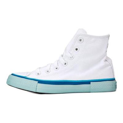 Chuck Taylor All Star Color Block High Top Canvas Shoes Women Sneakers Off-White Blue 568805C