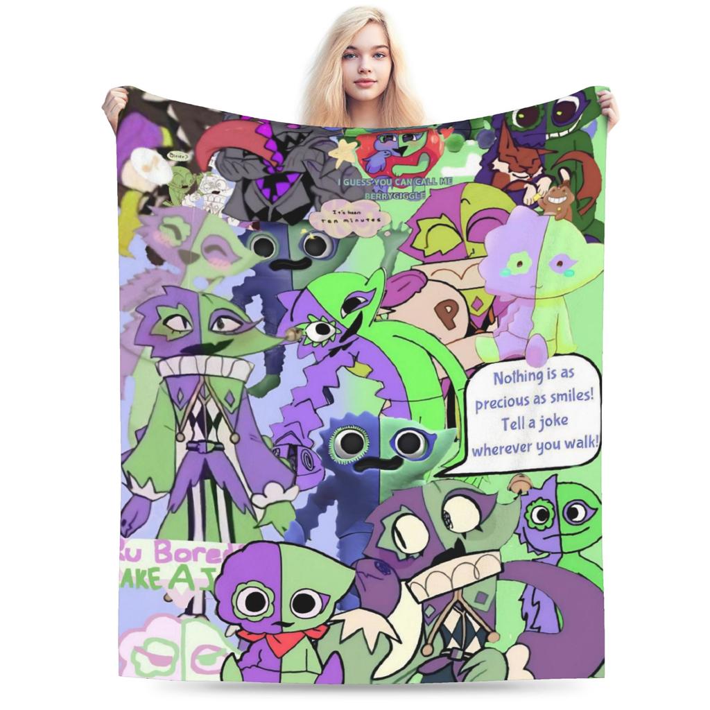 Bittergiggle Garten Of Banban Blanket Gaming Flannel Throw Blanket Summer Air Conditioning Printed Soft Warm Bedspreads