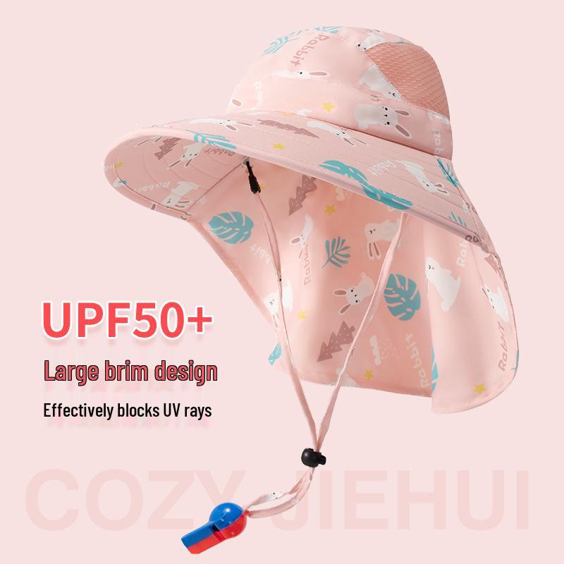 Kinder UV-Schutz Sonnenhut - Atmungsaktiv, Große Krempe, Unisex Sommerhut