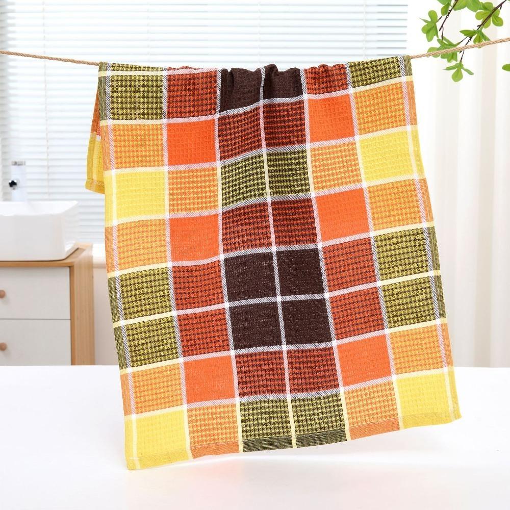 4 Pieces Soft Kitchen Grid Dish Towel Cotton Yarn Tea Towel Waffle Cleaning Clothes  Pot