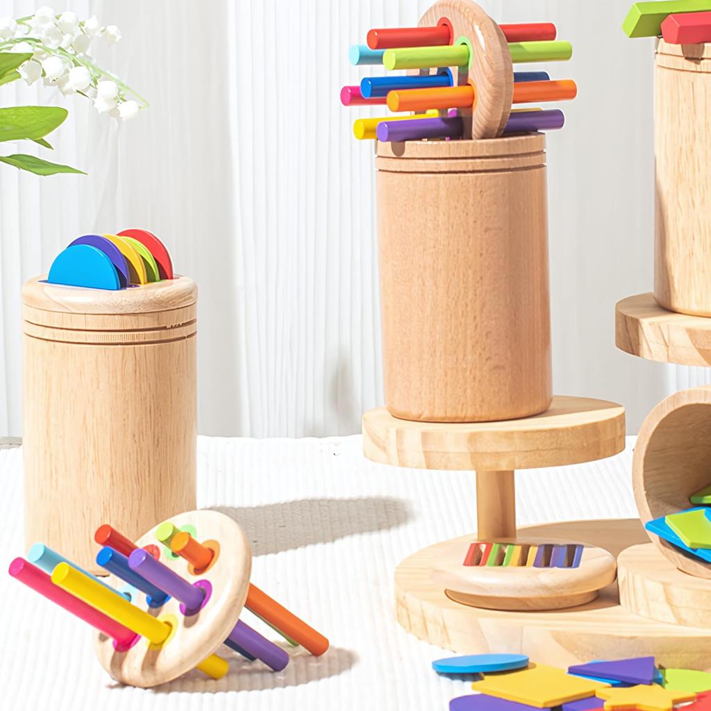 Montessori Toy, Brain Training, Wooden Early Development Puzzle, Shape Matching, Finger Dexterity, Color Recognition, Color Sense, Ranking, Improves
