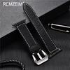 Leather Strap For Apple Watchband 41mm 42mm 38mm Watch Band 4 5 6 7 45mm 44mm 40mm iwatch Belt 3/2/1 Bracelet Black Blue Green
