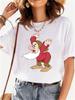 MINISO Disney Princess Female Clothes Snow White and The Seven Dwarfs Women's Trend Harajuku Short Sleeves Tshirt Women T-shirt