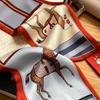 Vintage Horse Printed Cross Tie Scarf Elegant Slender Neck Scarf Women's Professional Decorative Scarf