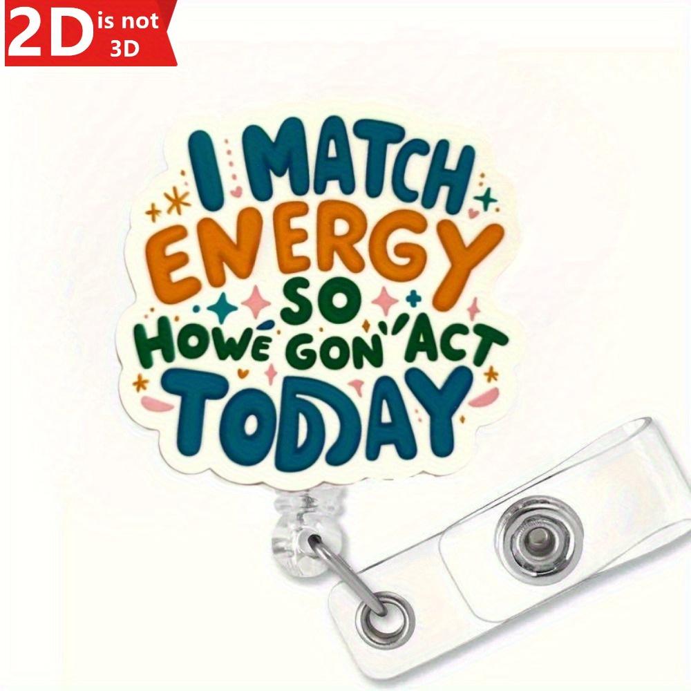 

I Match Energy Retractable Badge Reel for nurses, doctors & office staff. прозрачный