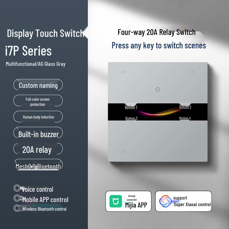 ZXWL Smart Touch Switch with AG Glass, Mesh2.0 Bluetooth, Mijia APP Connectivity