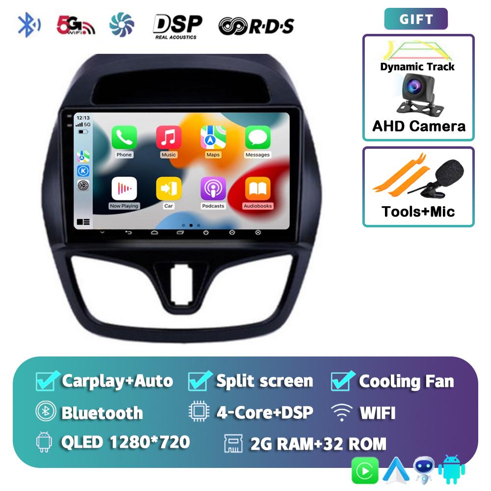 Android 14 Carplay Auto WIFI+4G Car Radio For Chevrolet Spark Beat 2015-2019 Multimedia GPS Video Player Stereo 2din Head Unit