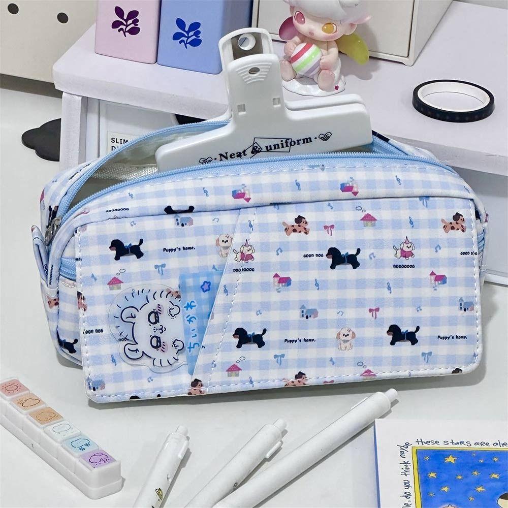 New Dachshund Pen Bag Large Capacity Multilayer Pencil Case Multifunctional Stationery Storing Bag School Office