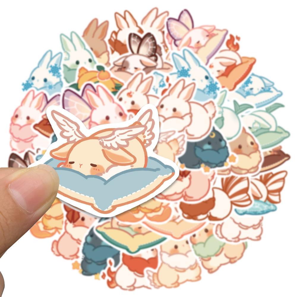 102040Pcs Cartoon Cute Rabbit Stickers Kawaii Animal Decals Decorative Scrapbooking Laptop Phone Car Graffiti Sticker Kids Toy