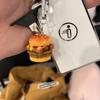 Not Vegetarian! Creative Cheese Hot Dog Double Beef Patty Full Load Burger Pendant Keychain Backpack Ornament For Students