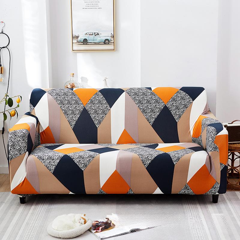 Geometry Plaid Sofa Cover Slipcovers Stretch Sofa Covers for Living Room Elastic Couch Chair Cover Sofa Towel 1/2/3/4-seater
