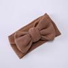 Vlasové doplňky Elastická vaflová tkanina Pokrývka hlavy pro dívky Big Bow Čelenka Baby Čelenka Bowknot Turban