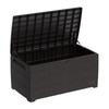 Coffre de jardin résine duramax 416l marron - résistant uv et intempéries, banc 2 places