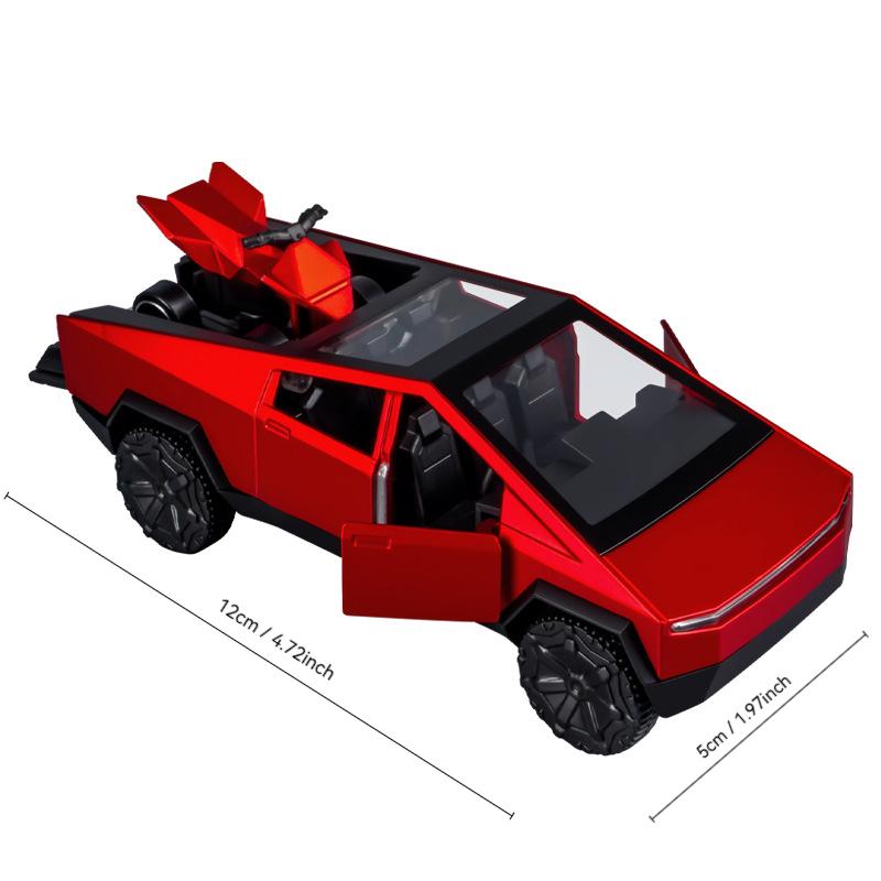 1:36 Cybertruck Speelgoed Off-Road Voertuig Die-Cast Modelauto Strandmotorfiets Hobby Verzamelsieraad Verjaardagscadeau Voor Jongen