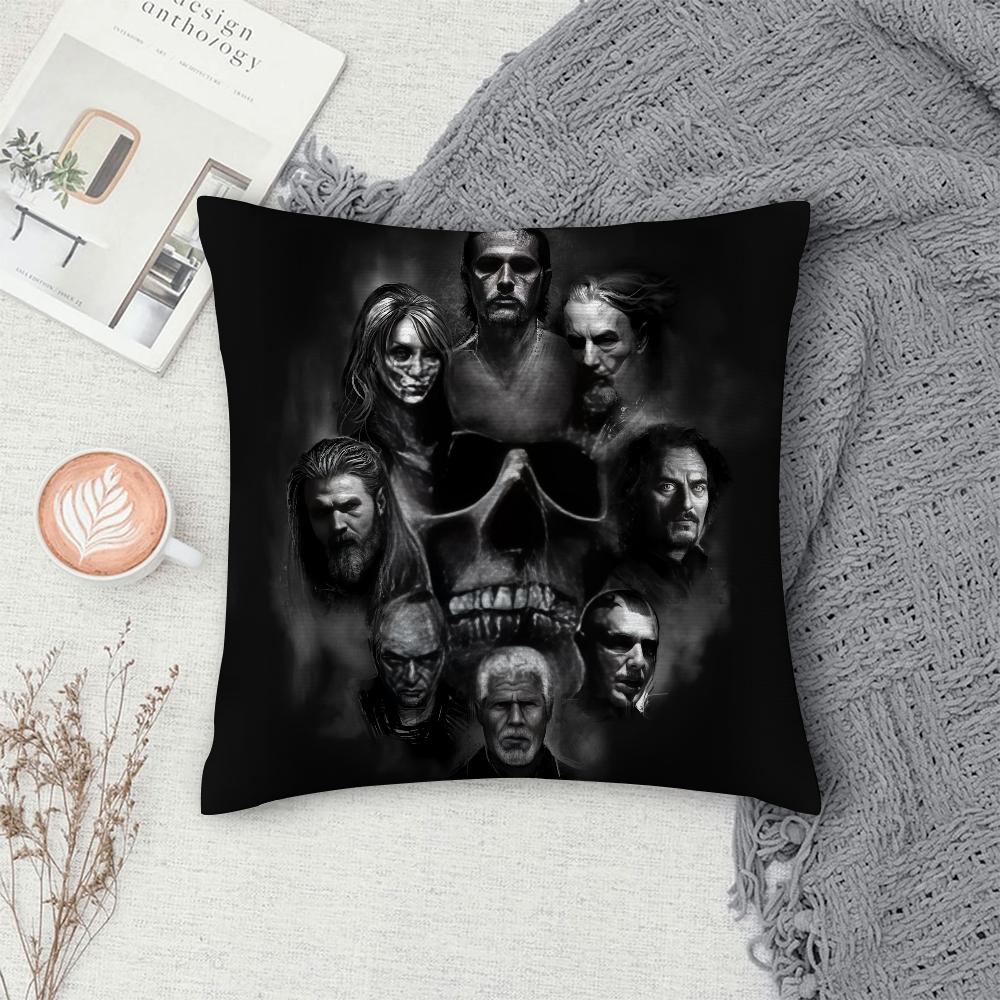 TV Sons Of A-Anarchy Kissenbezug Sofa Dekorative Wohnkultur Doppelseitiger Druck Plüsch Quadratische Überwurf-Kissenbezüge Kissen Deko Abdeckung