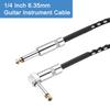 uxcell 2-Piece Guitar Instrument Cable, 10 Feet, 14" to 14" 6.35mm Straight to Right-Angle Jack Stereo Audio Interconnect Cord, Balanced Line for