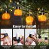 Solar Flame Effect Hanging Lantern Outdoor LED Solar Light Waterproof Solar Fairy Light for Patio Garden Camping Christmas Decor