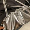 Korean Style Soft PU Shoulder Bag Dumpling Party Clutch Bag Mini Banquet Cloud Bag  Women