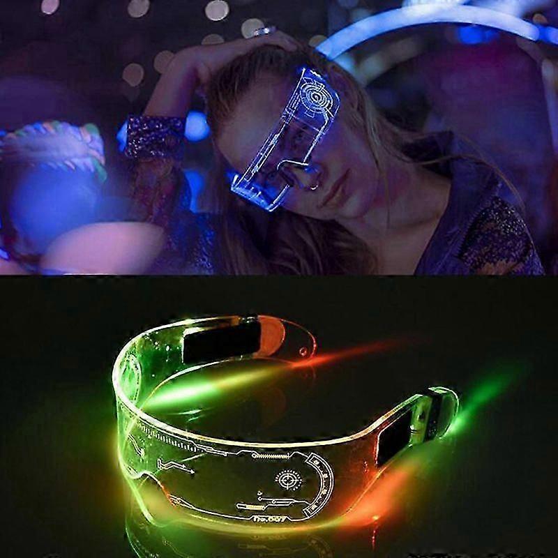 1Pc LED Glasses EL Wire Neon Party Luminous LED Glasses Rave Party Decoration