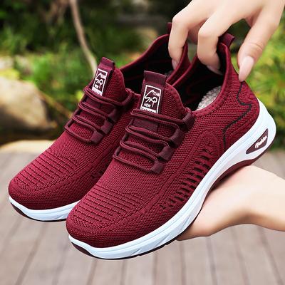 Women's Shoes Summer Breathable Sports Shoes New Lace-up Wear-resistant Running Shoes Soft Sole Comfortable Casual Shoes Versatile Single Shoes