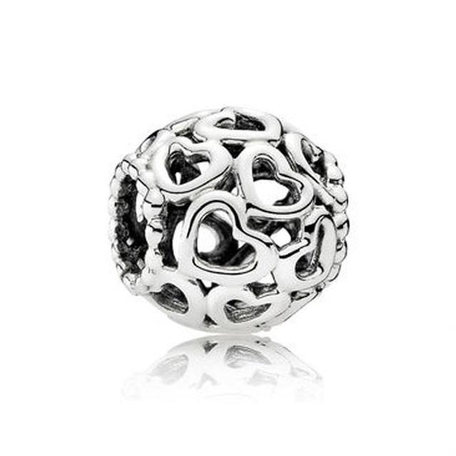 New Openwork Leaves Flower Infinity Love Hearts Charm Beads Fit Original Fashion Bracelet Diy Jewelry For Women