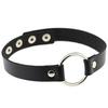 Cool Gothic Black Heart Choker: Women's Punk Metal Necklace with Collar Strap