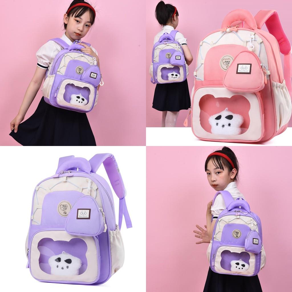 Kids Oxford Fabric School Backpack With Arched Shoulder Straps For Kindergarten Children