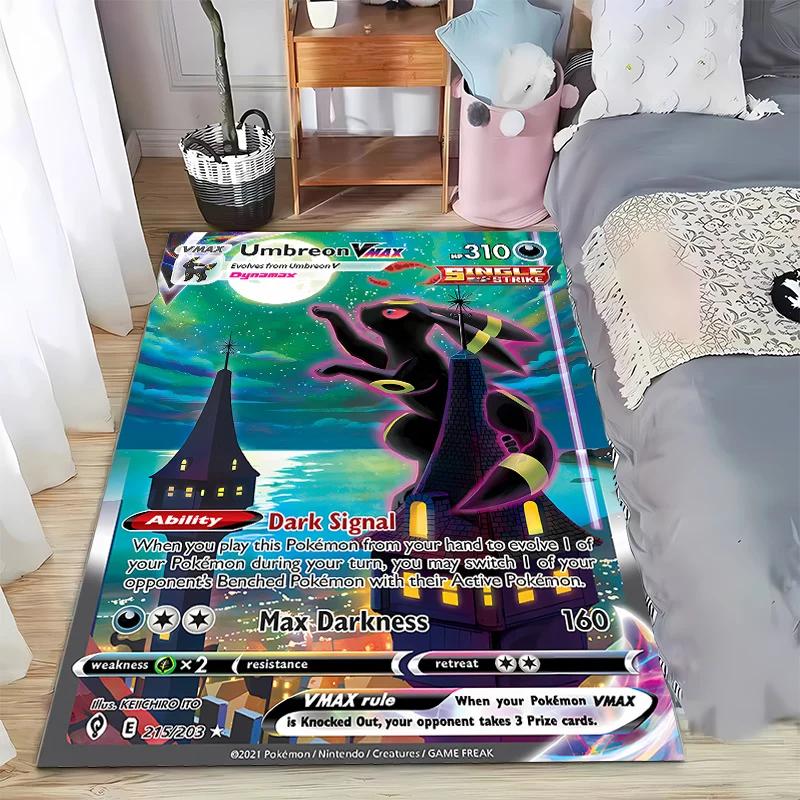 Japanese Game Retro Pokemon Card Pattern Carpets Bedroom Play Mats Rug Liveroom Home Decor Carpet Crawl Mat Play Area Rug