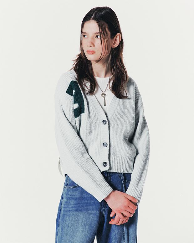 EDENIK Jacquard Logo Cardigan (Gray)_Ezs1Ck02Gy