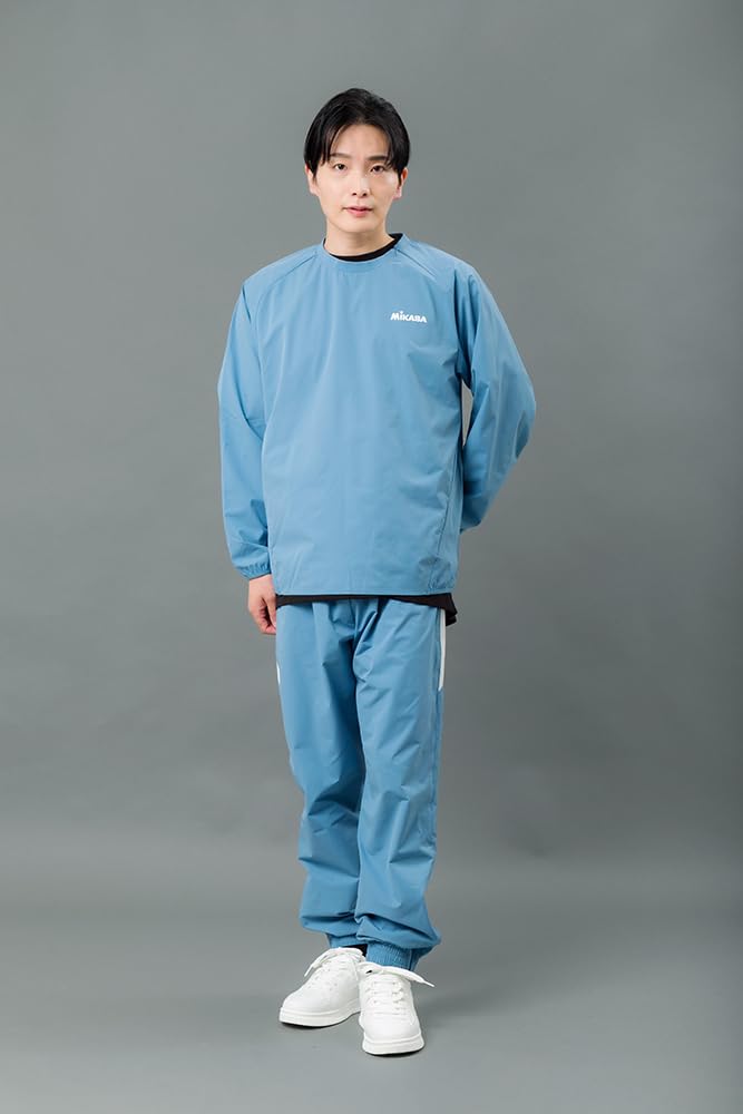 MIKASA Long Sleeve Size L Piste, Blue, (Unisex) 2611-BLL