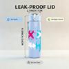 1PC Cross Splash Abstract Mark Art 750ml Color Plastic Water Bottle Leakproof Flip Straw Lid For Sports Office Home Use
