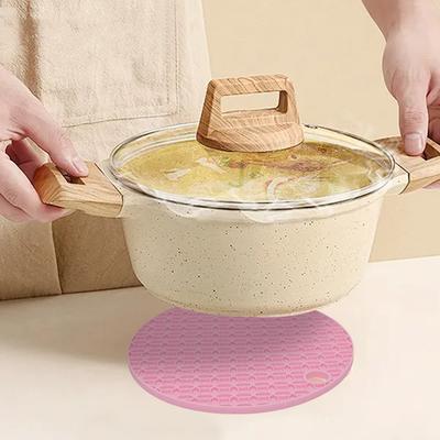 3 5 10 Pcs Silicone Coasters Set Heat Resistant Non-Slip Drink Cup Mats Kitchen Dining Table Protector Pot Holder Multi-Use Pads