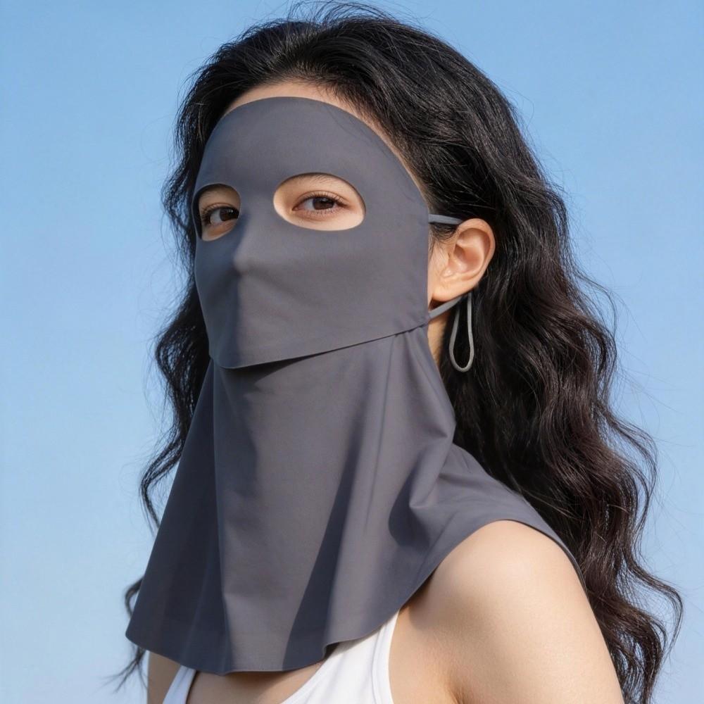 Running & Cycling UV Protection Face Cover 360 Full Coverage Facekini  Women темно-серого